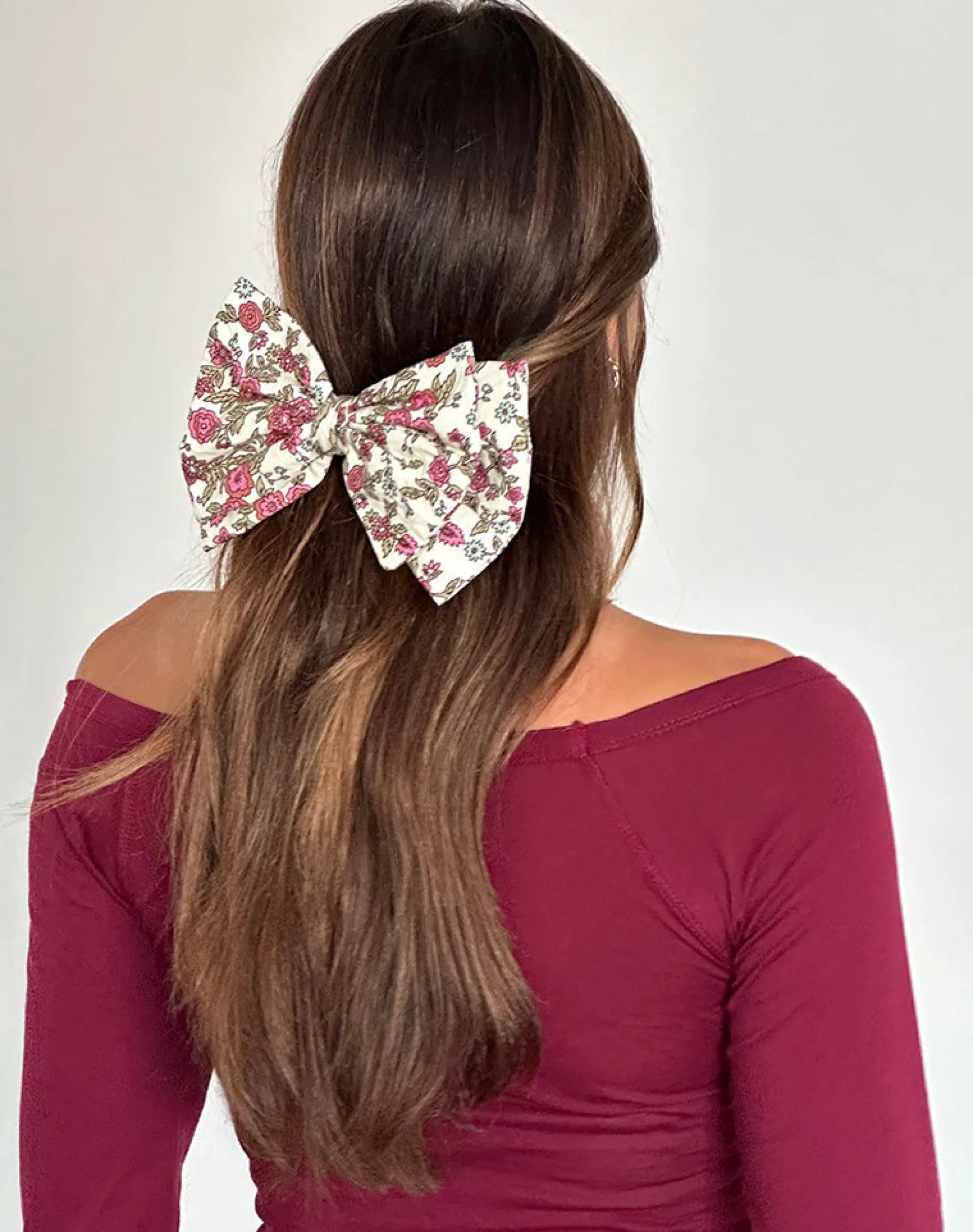 Motel Rocks Accessories-Acar Bow Clip in Vintage Bloom VintageBloom