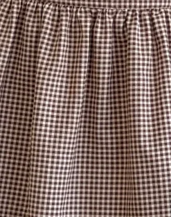 Motel Rocks A Line Skirts | Midi Skirts-Adinda Midi Skirt in Mini Gingham Brown