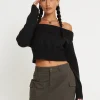 Motel Rocks Basics-Ajeng Low Rise Cargo Mini Skirt in Panama Dark Grey PanamaDarkGrey