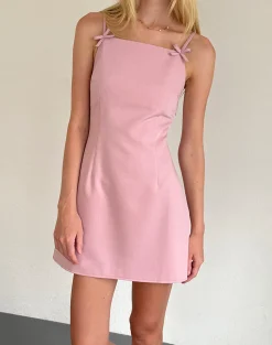 Motel Rocks Day Dresses | Bodycon Dresses-Aketi Mini Dress in Dusky Pink DuskyPink