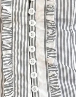 Motel Rocks Corset Tops-Alderidge Top in Vertical Grey Stripe VerticalGreyStripe
