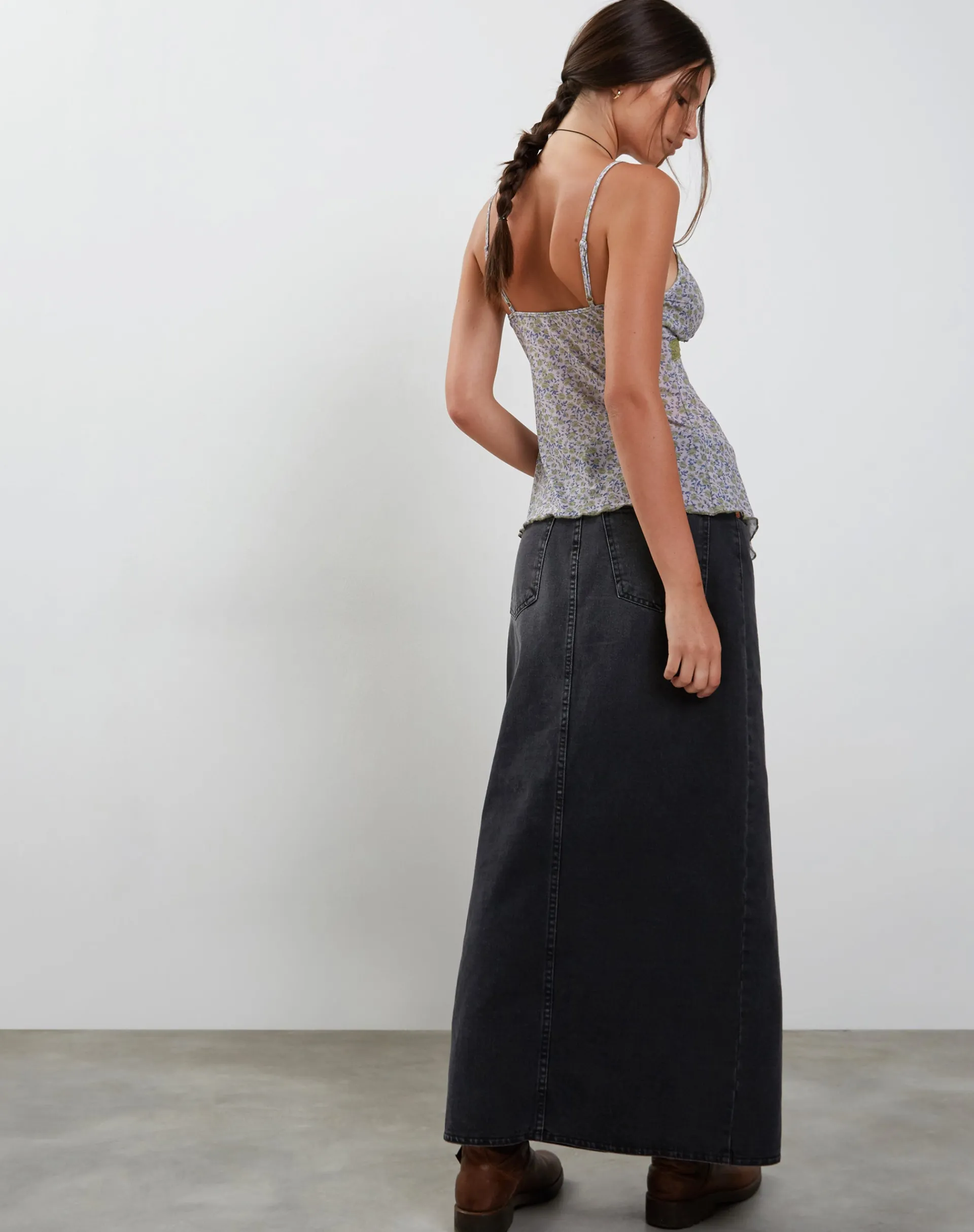 Motel Rocks Vest Tops | Printed Tops-Aliqa Mesh Butterfly Top in Spring Rose Green SpringRoseGreen