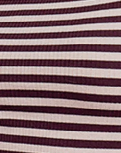 Motel Rocks Long Sleeve Tops-Amabon Long Sleeve Top in Tonal Brown Stripe TonalBrownStripe