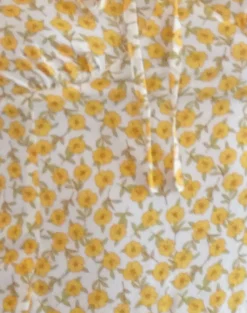 Motel Rocks Printed Tops | Strappy Tops-Angelica Top in Yellow Cosmos Garden