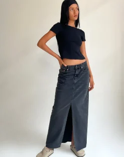 Motel Rocks Basics-Anita Open Back Top in Black
