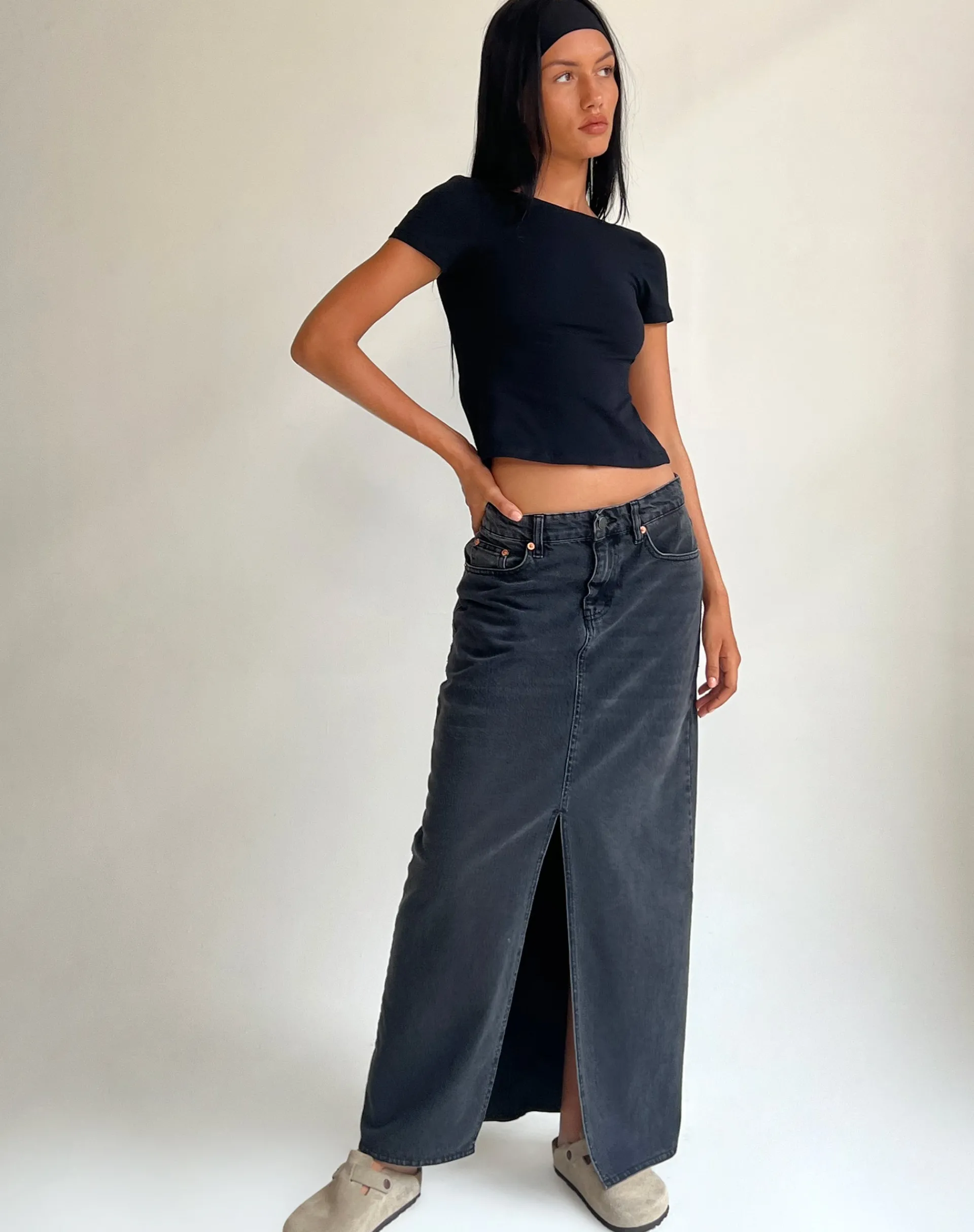 Motel Rocks Basics-Anita Open Back Top in Black