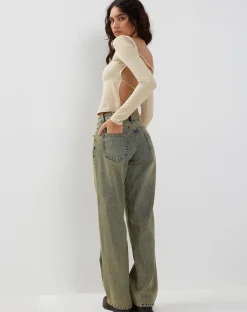Motel Rocks Basics | Basic Tops-Ansita Long Sleeve Top in Coconut Milk CoconutMilk