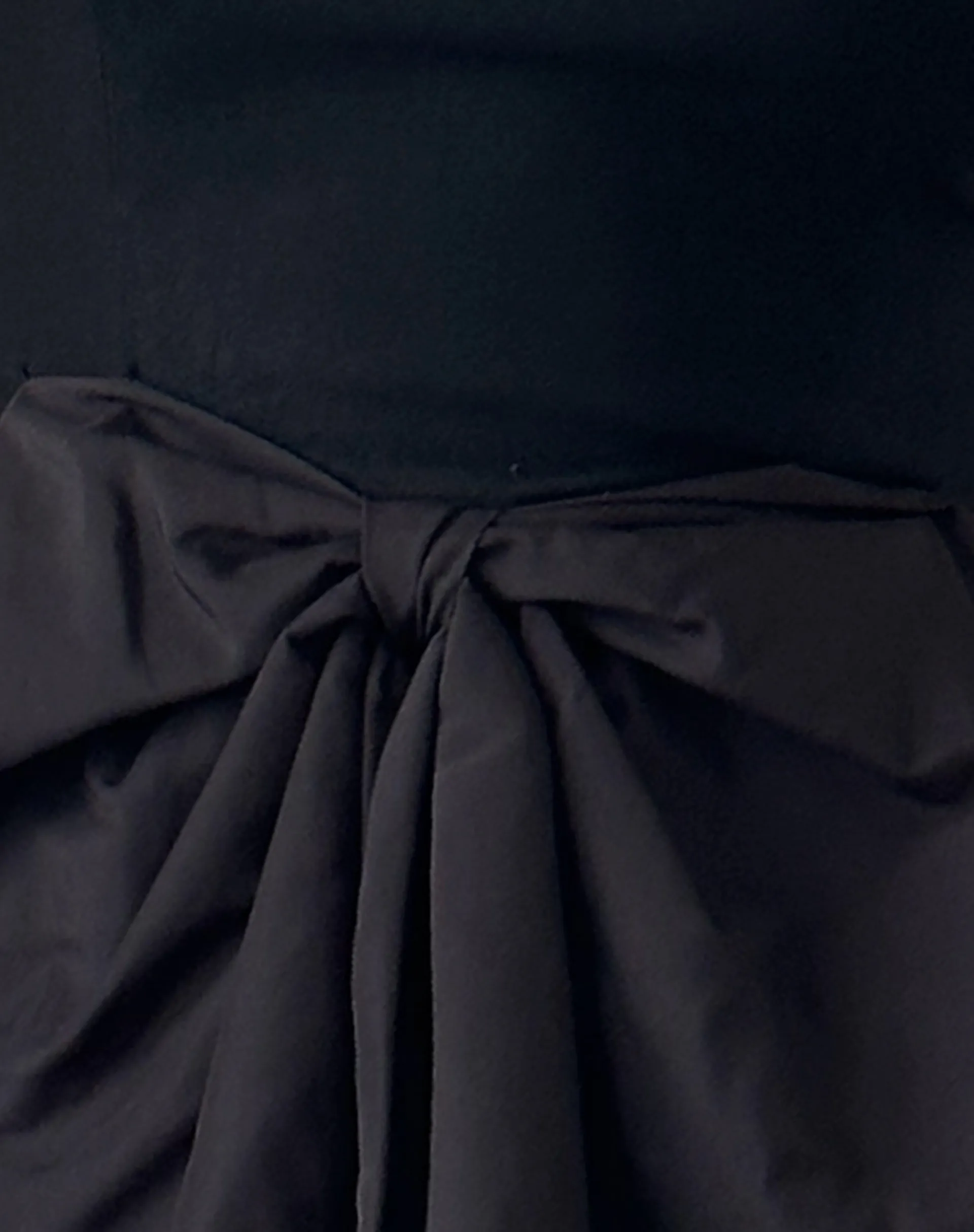 Motel Rocks Little Black Dresses | Party Dresses-Ardeola Oversized Bow Mini Tailored Dress in Black