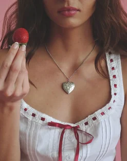 Motel Rocks Co-Ords | Vest Tops-Arhan Top in White Poplin with Red Trim WhitePoplinwithRedTrim