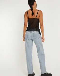 Motel Rocks Long Sleeve Tops | Going Out Tops-Ariela Butterfly Top in Black