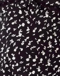 Motel Rocks Printed Tops-Asani Top in Black Ditsy Romance