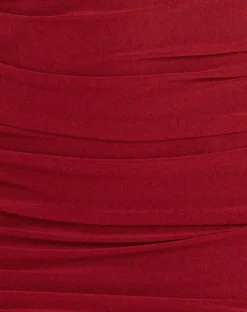 Motel Rocks Bodycon Dresses | Long Sleeve Dresses-Aspen Long Sleeve Mini Dress in Mesh Burgundy MeshBurgundy