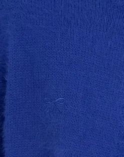 Motel Rocks Cardigans-Audrina Cardigan in Fluffy Cobalt Blue FluffyCobaltBlue