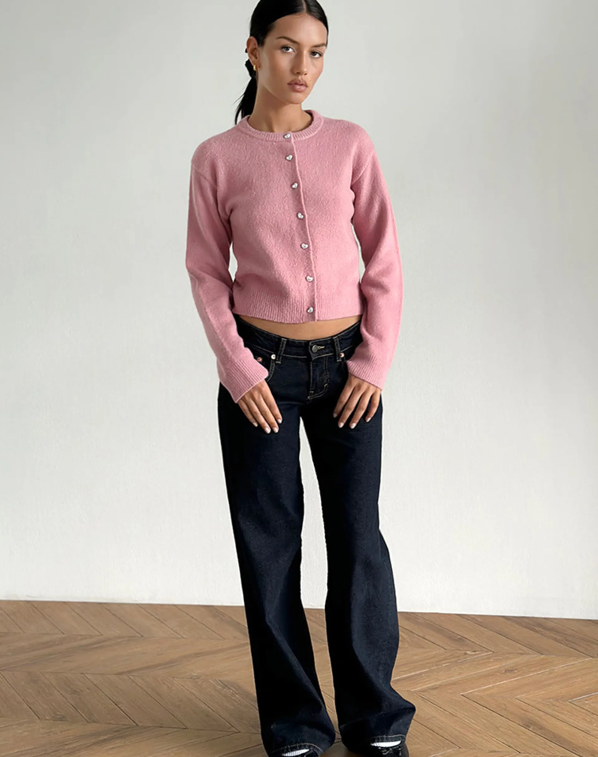 Motel Rocks Cardigans-Aura Cardigan in Dusty Pink DustyPink