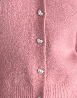 Motel Rocks Cardigans-Aura Cardigan in Dusty Pink DustyPink