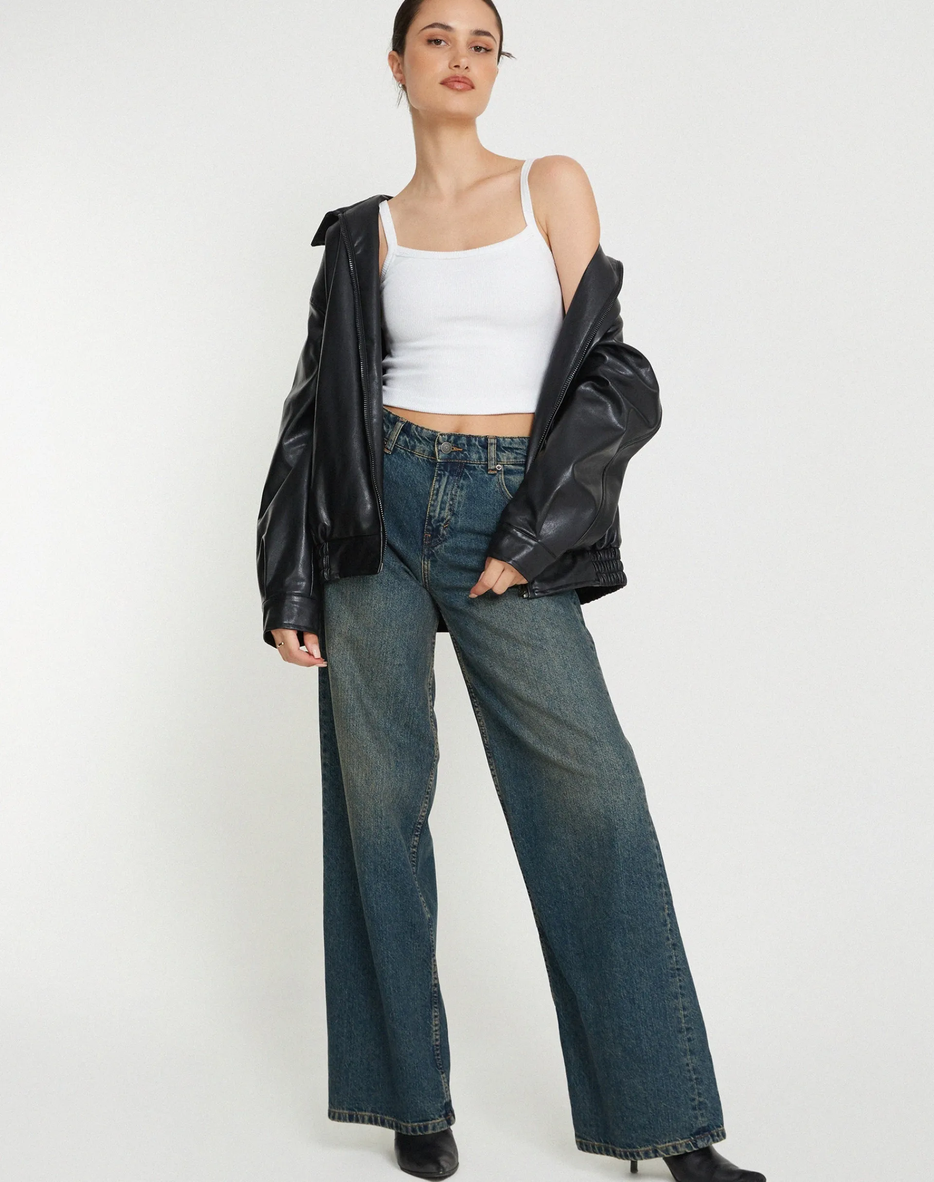 Motel Rocks Basics | Vest Tops-Aus Ribbed Vest Top in White