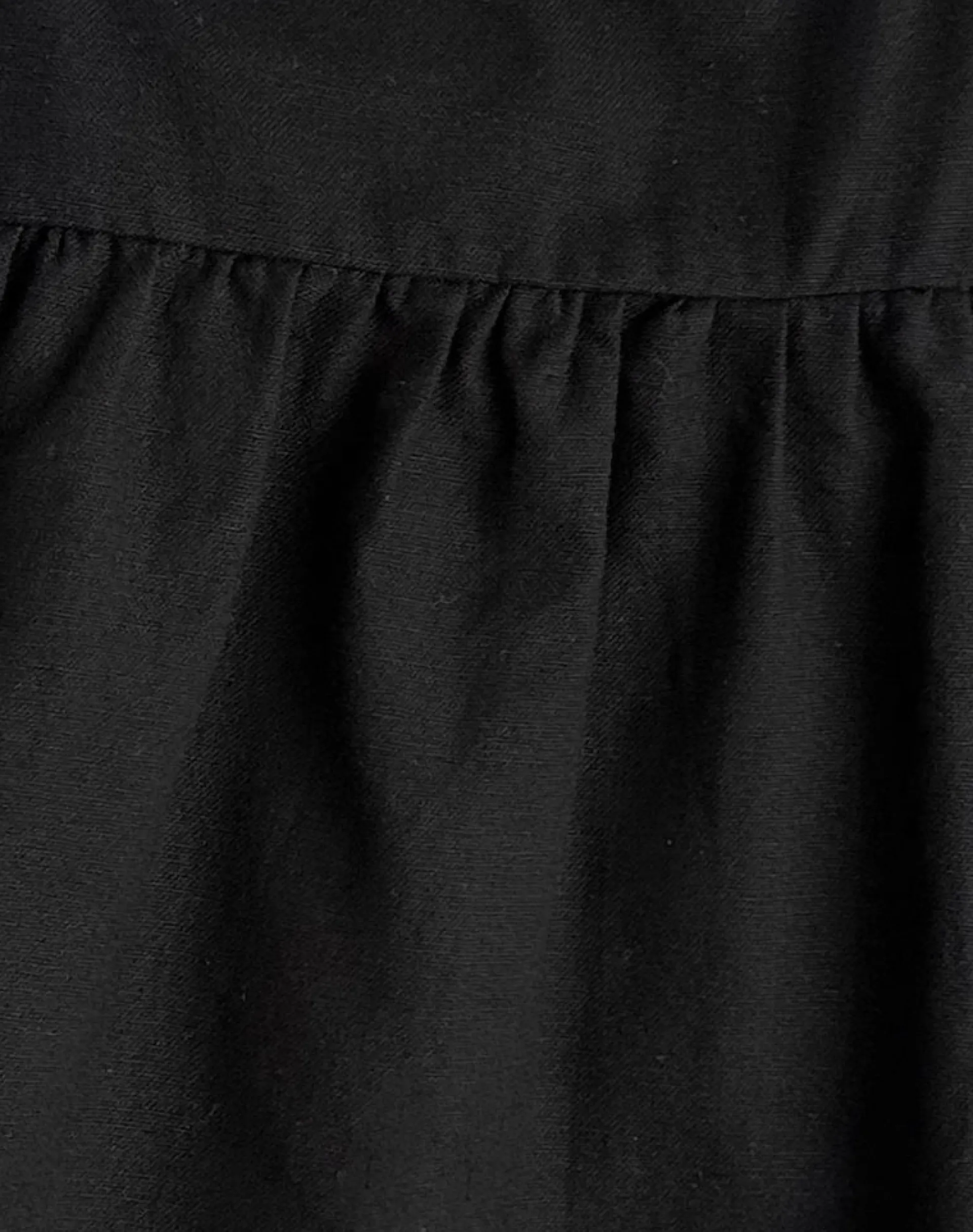 Motel Rocks Basic Tops | Shirts And Blouses-Axoni Square Neck Blouse in Linen Black LinenBlack