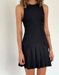 Motel Rocks Tailoring | Day Dresses-Ayosa Backless Mini Dress in Black