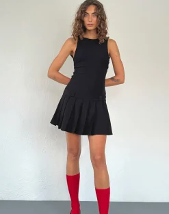 Motel Rocks Tailoring | Day Dresses-Ayosa Backless Mini Dress in Black