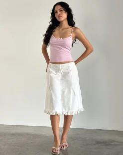 Motel Rocks Printed Tops | Strappy Tops-Barlyn Cami Top in Pink and Blue Stripe PinkandBlueStripe