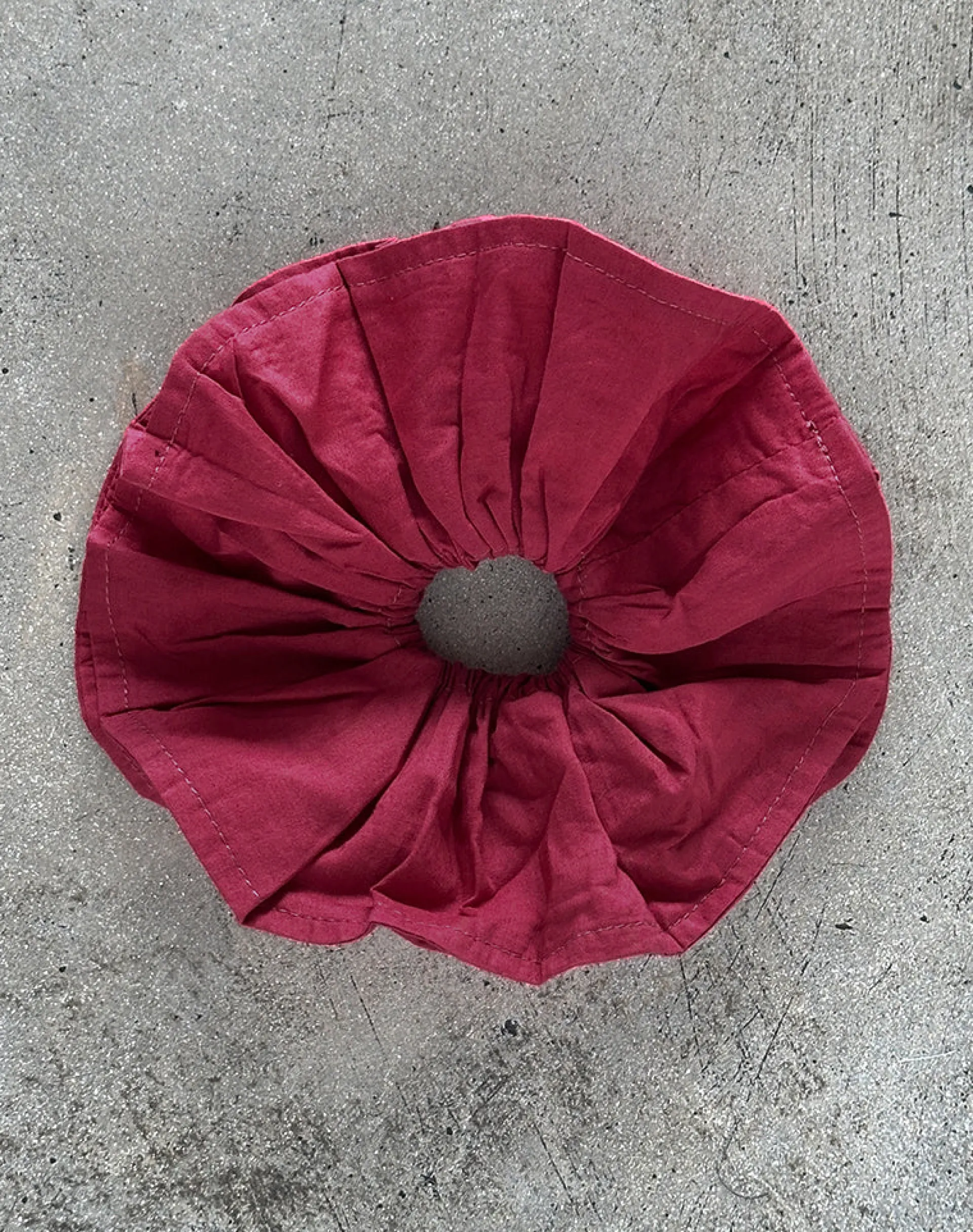 Motel Rocks Accessories-Bel Oversized Scrunchie in Adrenaline Red