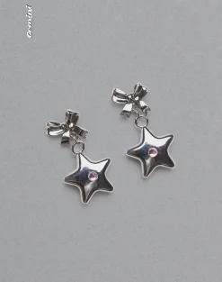 Motel Rocks Accessories-Bellatrix Earrings Pink Star
