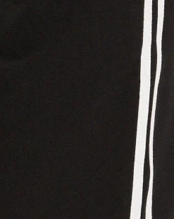 Motel Rocks Tailoring | Wide Leg Pants-Bennett Wide Leg Trouser in Tailoring Black with White Stripe TailoringBlackwithWhiteStripe