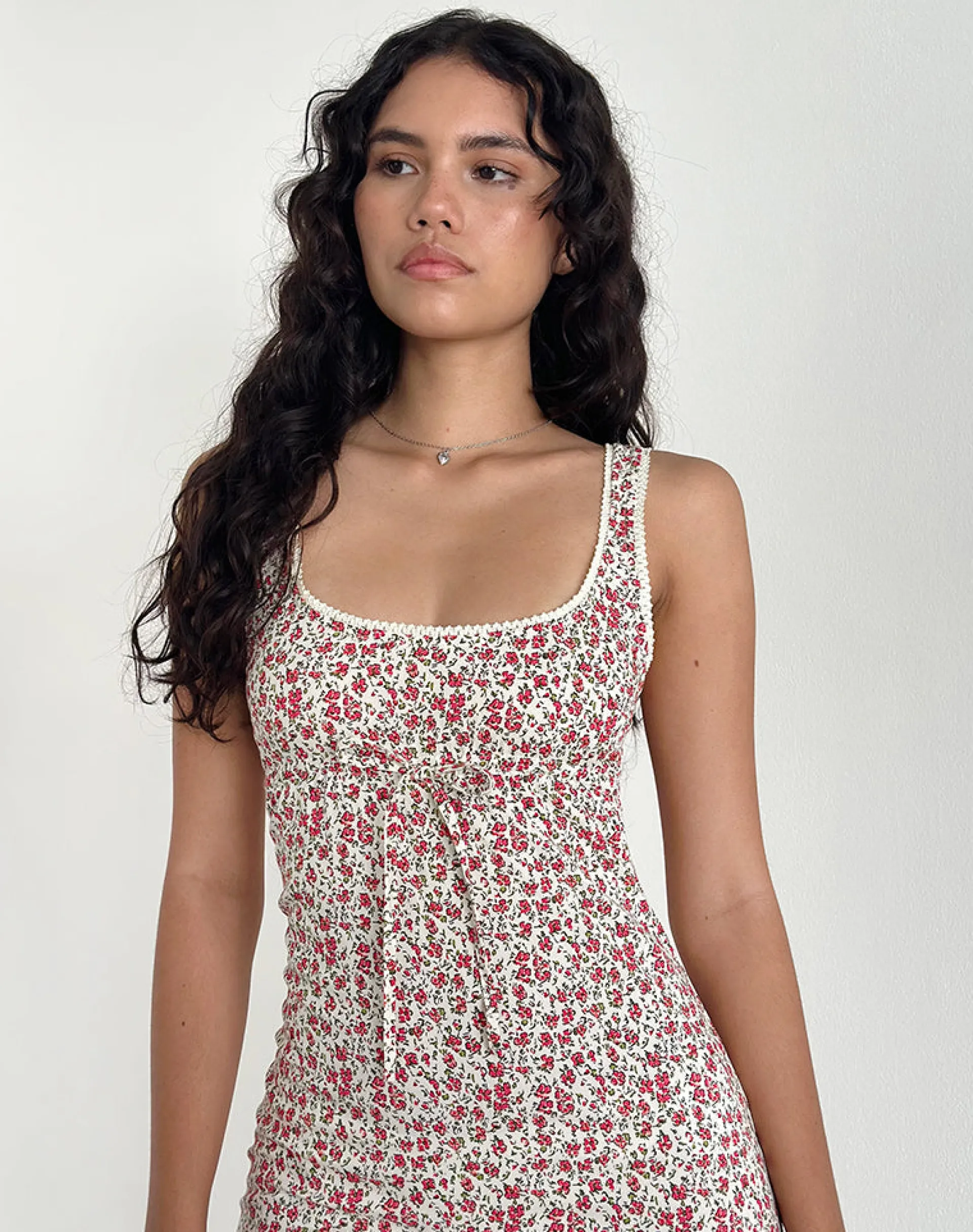 Motel Rocks Printed Dresses | Day Dresses-Bila Midi Dress in Pretty Ditsy PrettyDitsy