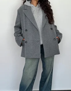 Motel Rocks Tailoring-Binaiya Oversized Blazer in Grey