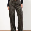 Motel Rocks Tailoring-Binar Trouser in Dark Brown Check