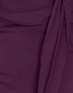 Motel Rocks Bodycon Dresses | Party Dresses-Binita Mini Dress In Chiffon Aubergine ChiffonAubergine