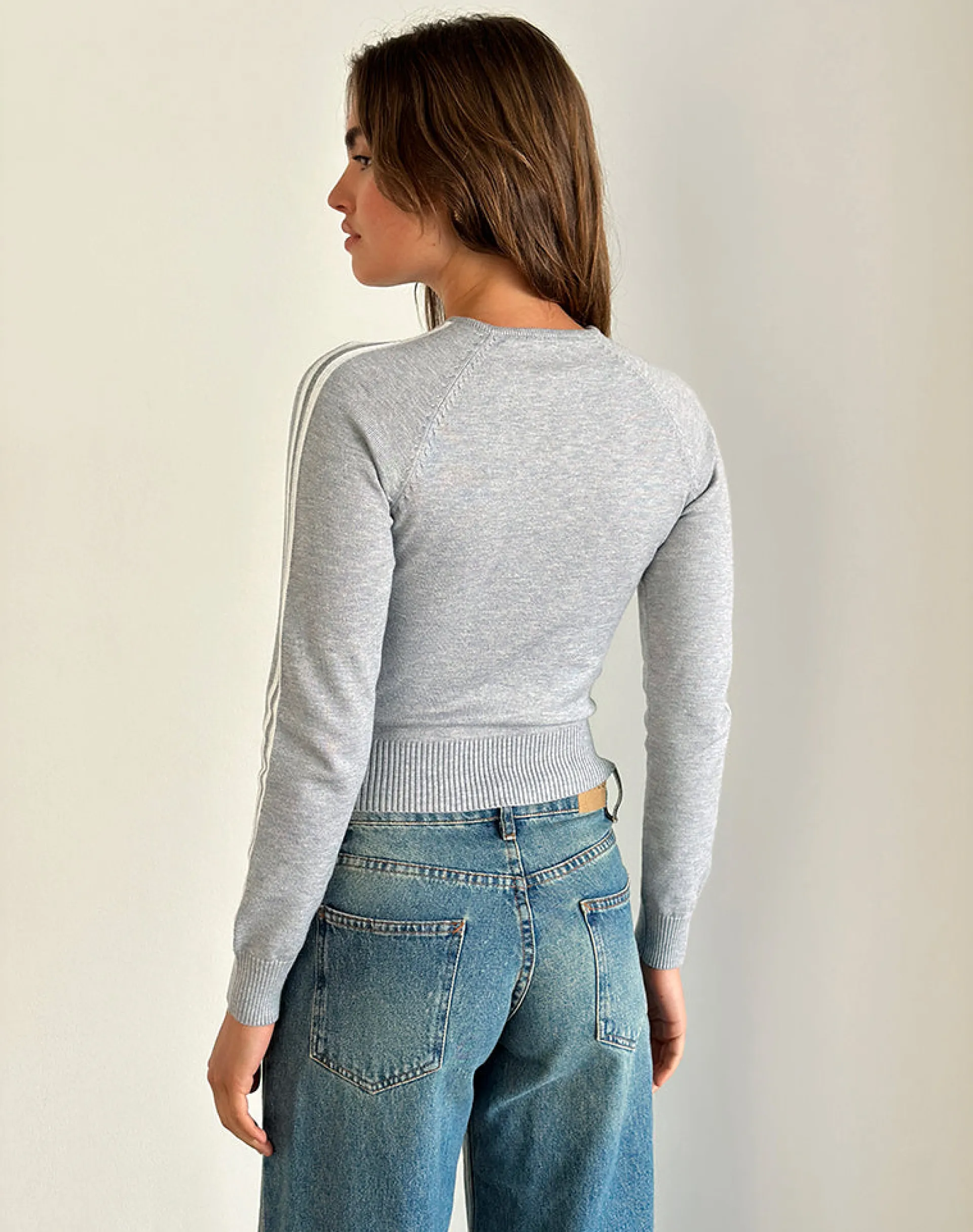 Motel Rocks Cardigans | Jackets-Binta Zip Through Jacket in Grey Marl