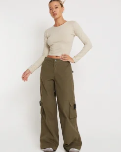 Motel Rocks Basics-Bon Long Sleeve Top in Coconut Milk coconutmilk