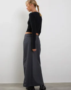 Motel Rocks Long Sleeve Tops-Bouse Long Sleeve Thumbhole Top in Black