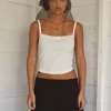 Motel Rocks Strappy Tops-Brynn Cami Top in white