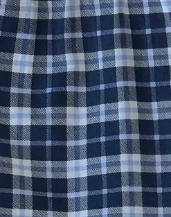 Motel Rocks Tailoring | Day Dresses-Byan Tie Front Dress in Tartan Dark Blue