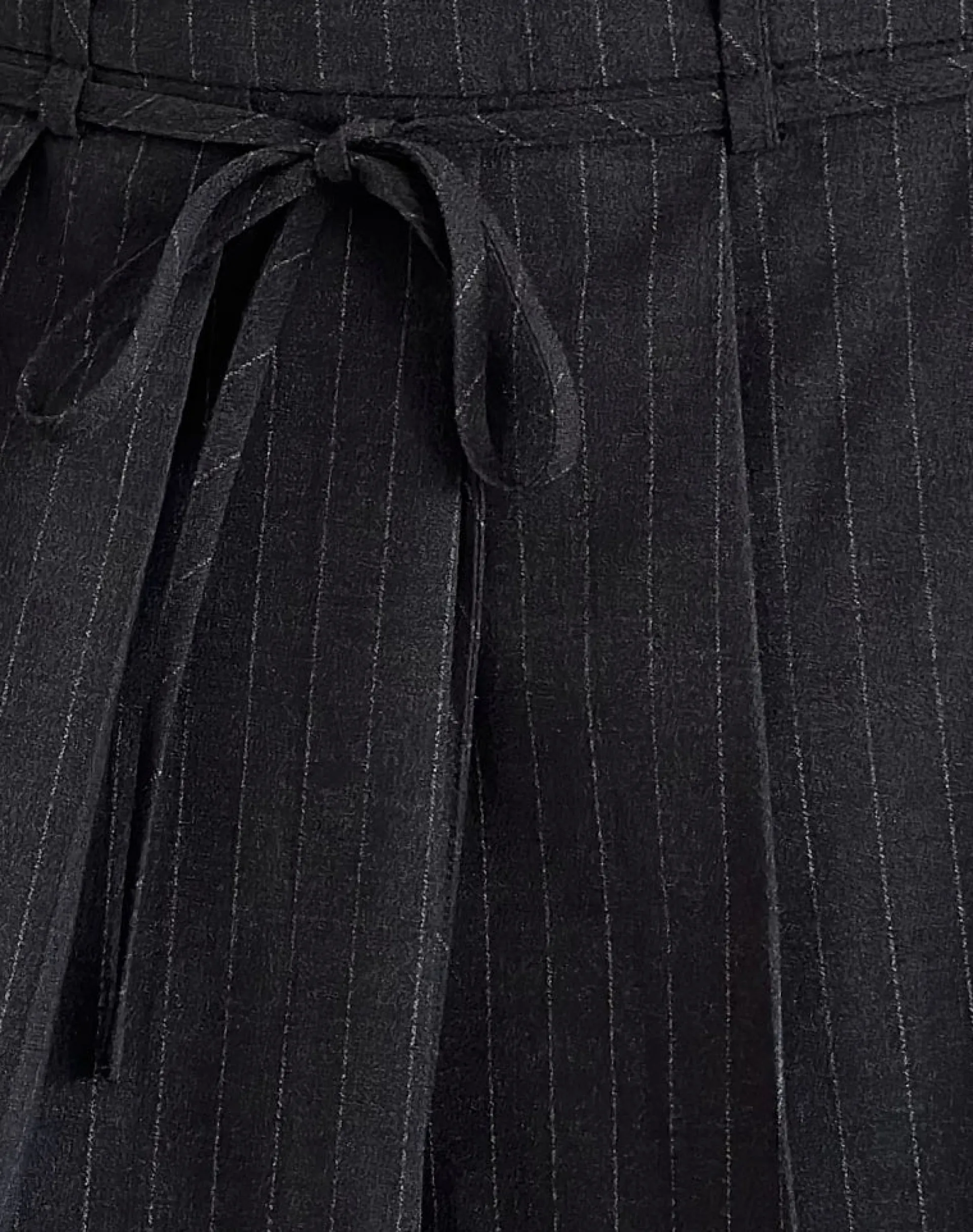Motel Rocks Tailoring | Pleated Skirts-Calina Pleated Mini Skirt in Black Pinstripe