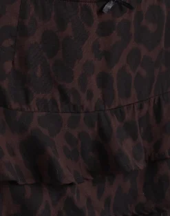 Motel Rocks Mini Skirts-Camigi Mini Skirt in Brown Jaguar Print BrownJaguarPrint