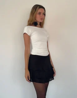 Motel Rocks Mini Skirts-Camigo Ruffle Mini Skirt in Black