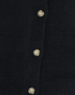 Motel Rocks Vest Tops-Camira Knitted Button Through Vest in Black