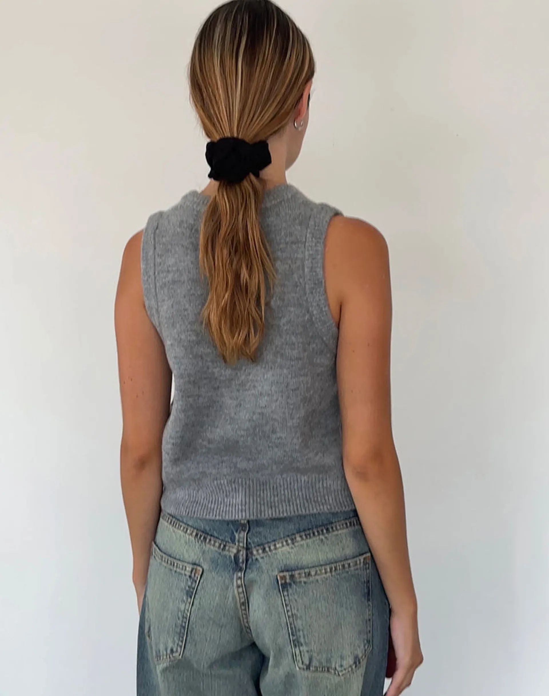 Motel Rocks Vest Tops-Cancri Button Through Vest in Grey