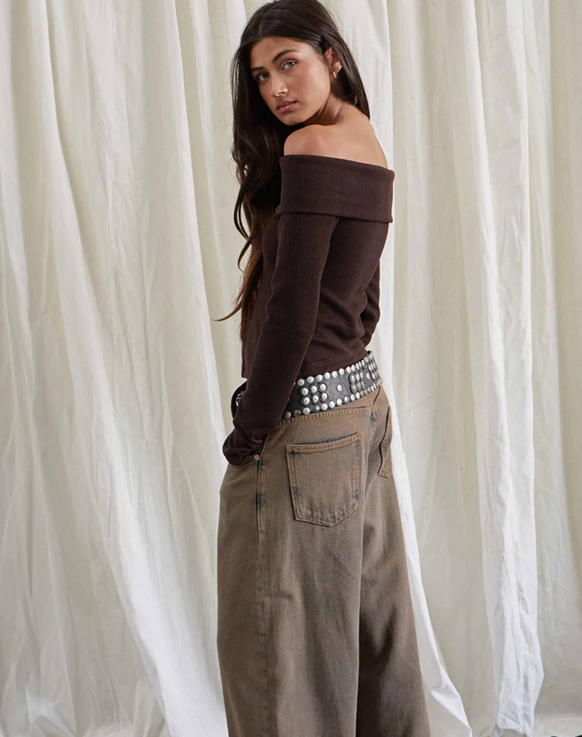 Motel Rocks Cardigans-Candida Cardi in Bitter Chocolate