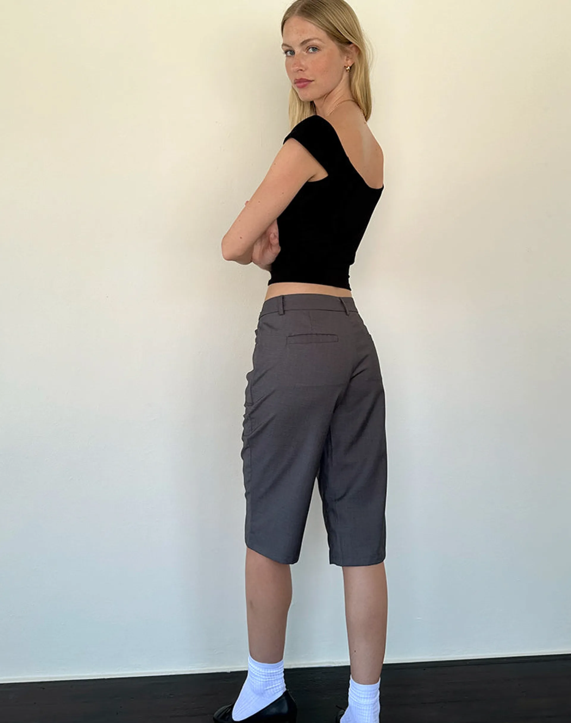 Motel Rocks Corset Tops | Going Out Tops-Cania Top in Lycra Black
