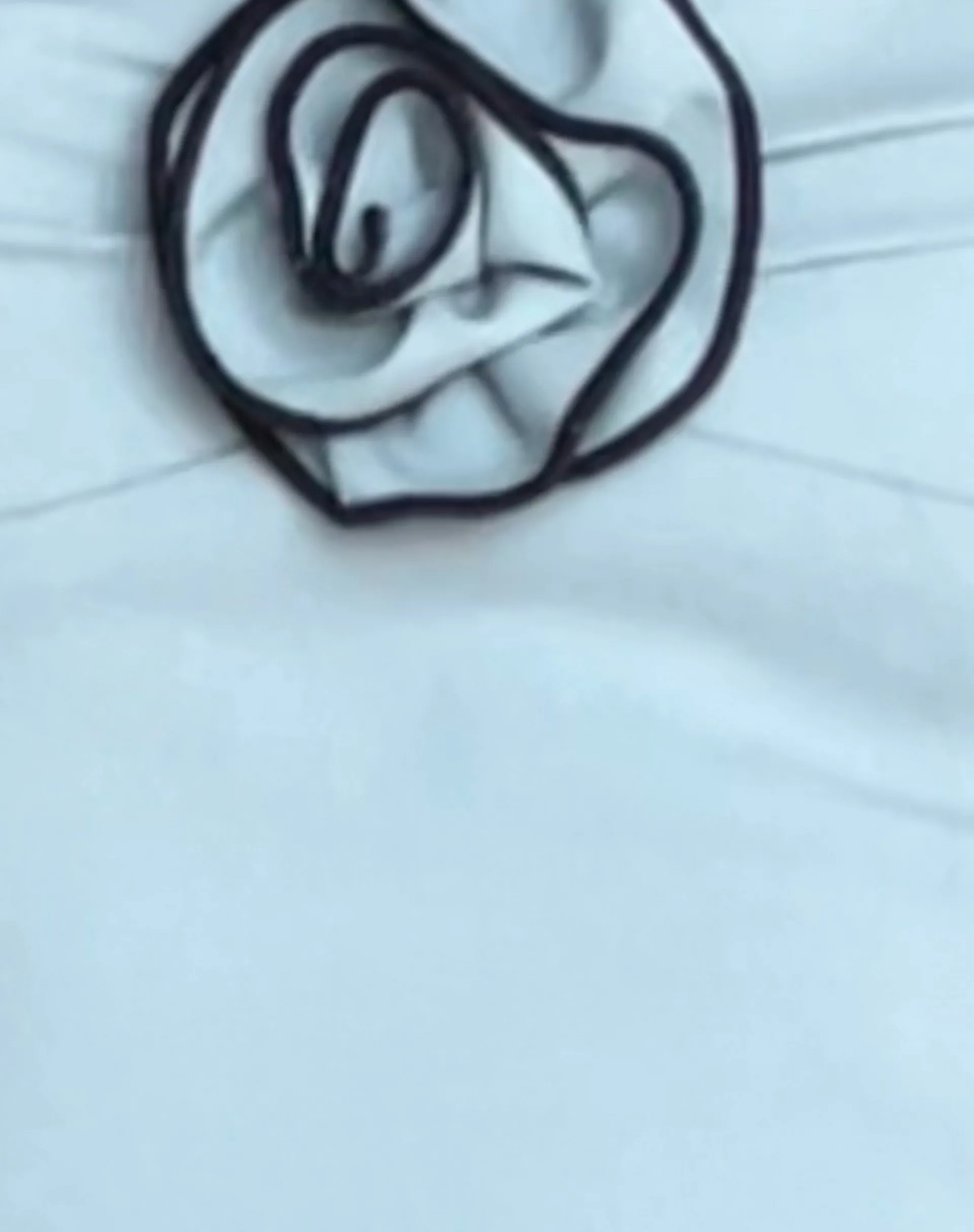Motel Rocks Strappy Tops-Carini Rosette Detail Cami Top in blue