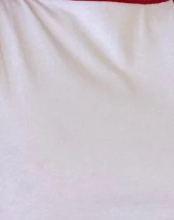 Motel Rocks Basic Tops | Vest Tops-Carti Vest Top in White with Red Binding