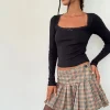 Motel Rocks A Line Skirts | Pleated Skirts-Casini Mini Skirt in Country Check CountryCheck