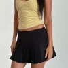 Motel Rocks Tailoring | A Line Skirts-Casini Mini Skirt in Soft Tailoring Black SoftTailoringBlack