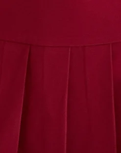 Motel Rocks Tailoring | A Line Skirts-Casini Mini Skirt in Soft Tailoring Burgundy SoftTailoringBurgundy