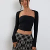 Motel Rocks Mini Skirts-Casini Pleated Micro Skirt in Black and Grey Check BlackandGreyCheck