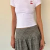 Motel Rocks Tailoring | A Line Skirts-Casita Skirt In Black and White Multi Check Print
